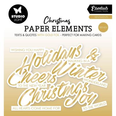 Studio Light • essentials paper elements gold sentiments trendy