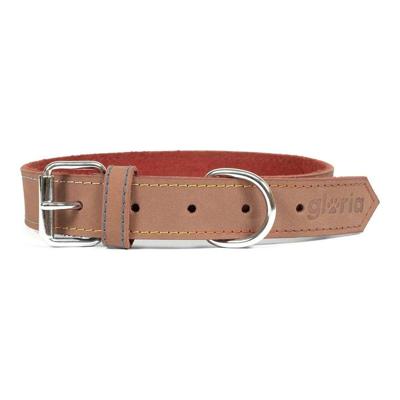 Gloria Nubuck Lederen Halsband (55cm) (Bruin), BRON