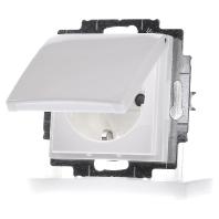 Busch-Jaeger 20 EUKB-914 Wandcontactdoos met randaarde en klapdeksel Inzetstuk Busch-balance SI Alpine-wit 1 stuk(s) - thumbnail