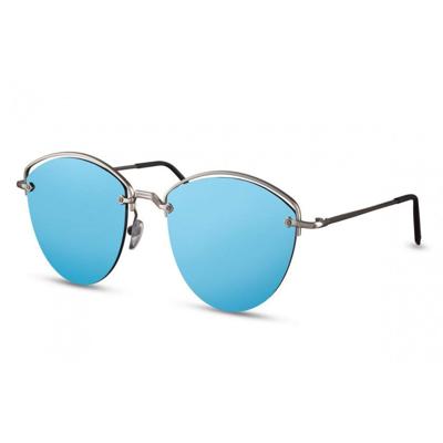 CWI zonnebril dames blauw/zilver panto (CWI 1429) CWI zonnebril dames blauw/zilver panto (CWI 1429)