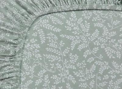 Pip Studio Pip Studio Leafy Hoeslaken - Groen 160 x 200/210/220 cm Hoek hoogte: 30 cm