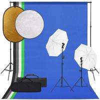 VidaXL Fotostudioset met verlichtingsset, achtergrond en reflector - thumbnail