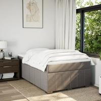 Boxspring met matras stof taupe 140x200 cm - thumbnail