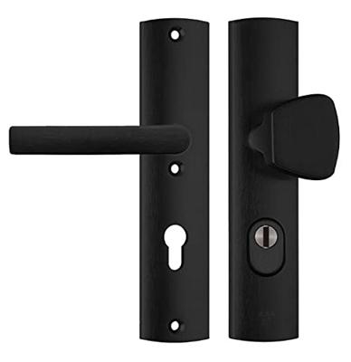 AXA | Veiligheidsbeslag Curve Plus S-knop+kruk Blok | PC72 | Anti-kerntrek | Omkeerbaar | 242x52x13 | Alu | SKG3