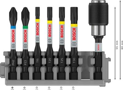 Bosch Accessoires Schroefbit Impact Control 50 mm PH2 / PZ2 / T15 / T20 / T25 / T30 7x - 2608522327 Bosch Accessoires Schroefbit Impact Control 50 mm PH2 / PZ2 / T15 / T20 / T25 / T30 7x - 2608522327