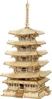 Robotime Japan Five storied Pagoda Houten Modelbouw Miniatuur Knutselen - thumbnail