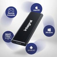 Integral USB-C SSD portable 500GB zwart SlimXpress 3.0 - 9500350 - thumbnail