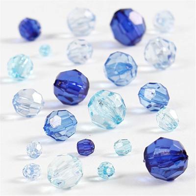 Creativ Company Facetkralen mix blauw harmonie, 45 gram