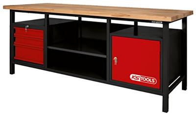 KS Tools 8650201 XXL-werkbank met 3 laden en 1 deur (b x h x d) 2000 x 840 x 680 mm KS Tools 8650201 XXL-werkbank met 3 laden en 1 deur (b x h x d) 2000 x 840 x 680 mm