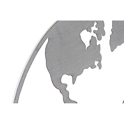 Wanddecoratie DKD Home Decor Metaal Wereldkaart (100 x 1 x 100 cm) (3 pcs)