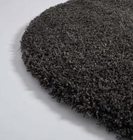 Tapeso Rond hoogpolig vloerkleed - Cozy Shaggy - donkergrijs - 160 cm - thumbnail