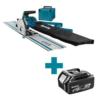 Makita dsp601zju2 - 2x18v accu invalcirkelzaag 165 mm zonder accu's en lader, in mbox met aws zender