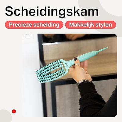 Olivia Garden Fingerbrush Iconic Boar & Nylon Mint