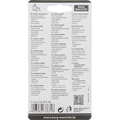 Burg Wächter 33661 Hangslot 40.00 mm Verschillend sluitend Messing Sleutelslot