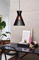 Houten hanglamp zwart 'Groa' Nordlux rond 35 cm - thumbnail