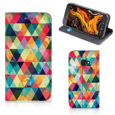 Samsung Galaxy Xcover 4s | Hoesje met Magneet | Geruit