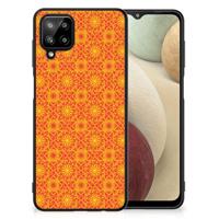 Samsung Galaxy A12 Back Case Batik Oranje - thumbnail