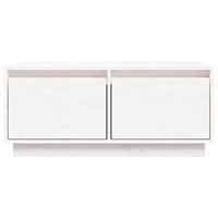 Salontafel 80x50x35 cm massief grenenhout wit - thumbnail