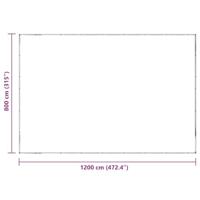 VidaXL Doorzichtig zeildoek met zeilringen 8x12 m polyethyleen - thumbnail