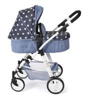Combi-poppenwagen Nele - Stars Navy - thumbnail