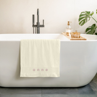 Handdoek borduren - Beige - thumbnail