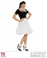 Rock and Roll rok met sjaaltje wit/zwart - thumbnail