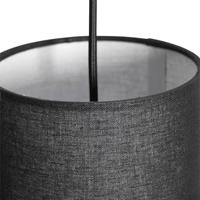 QAZQA Landelijke hanglamp zwart met rotan - Kata - thumbnail