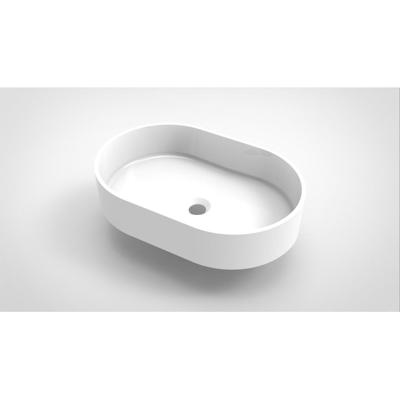 Arcqua Case waskom - 55x36cm - Ovaal - Cast marble Wit Glans WAS106385 Arcqua Case waskom - 55x36cm - Ovaal - Cast marble Wit Glans WAS106385