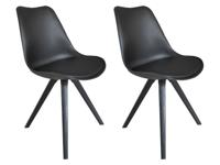 byLIVING 2 stoelen Kira (Zwart/zwart) - thumbnail