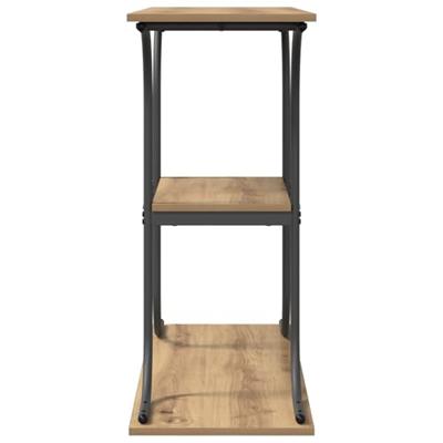 Wandtafel met plank met opslag artisanaal eikenkleurig 101 x 35 x 80.5 cm Wandtafel met plank met opslag artisanaal eikenkleurig 101 x 35 x 80.5 cm