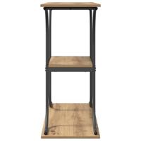 Wandtafel met plank met opslag artisanaal eikenkleurig 101 x 35 x 80.5 cm - thumbnail