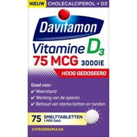 Davitamon Vitamine D volwassenen 75mcg smelttablet 75 Tabletten - thumbnail