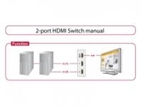Delock 87663 Switch 4K HDMI 2 poort handmatig bidirectioneel - thumbnail