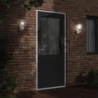 VidaXL Buitenwandlamp met sensor roestvrij staal zilverkleurig - thumbnail