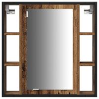 Badkamerkast set 3 pcs Oud hout 33 x 33 x 185.5 cm Bewerkt hout - thumbnail