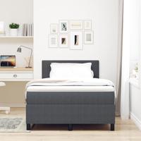 Boxspring bed Donkergrijs en Wit 203 x 120 x 88 cm - thumbnail