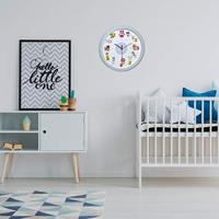 TFA Dostmann Little Animals Wandklok Kwarts 30.9 cm x 4.4 cm Lichtblauw - thumbnail