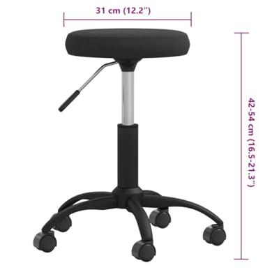 VidaXL Massagekruk fluweel zwart - thumbnail