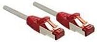 LINDY 47841 RJ45 Netwerkkabel, patchkabel CAT 6 S/FTP 7.50 m Grijs Snagless 1 stuk(s) - thumbnail