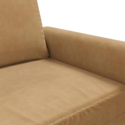 Fauteuil 60 cm fluweel bruin