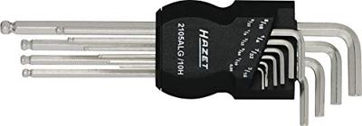 Hazet 2105ALG/10H Inbus Haakse schroevendraaierset 0.05 inch, 1/16 inch, 5/64 inch, 3/32 inch, 1/8 inch, 5/32 inch, 3/16 inch, 7/32 inch, 1/4 inch, 5/16 inch Hazet 2105ALG/10H Inbus Haakse schroevendraaierset 0.05 inch, 1/16 inch, 5/64 inch, 3/32 inch, 1/8 inch, 5/32 inch, 3/16 inch, 7/32 inch, 1/4 inch, 5/16 inch