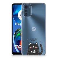Motorola Moto E32/E32s Telefoonhoesje met Naam Cat Good Day - thumbnail
