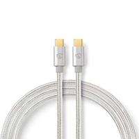 Nedis USB-Kabel | USB-C Male naar USB-C Male | 480 Mbps | 1 m | 1 stuks - CCTB60800AL10 CCTB60800AL10 - thumbnail