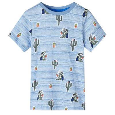Kindershirt 128 gemengd blauw Kindershirt 128 gemengd blauw
