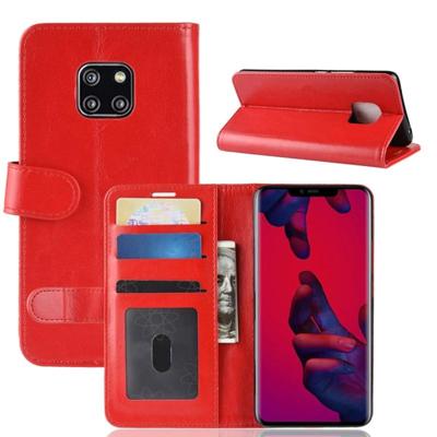 Retro Crazy Horse textuur horizontale Flip lederen case voor Huawei mate 20 Pro met houder & kaartsleuven & portemonnee (rood)