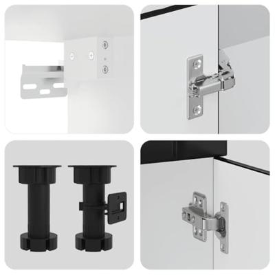 14-delige Keukenkastenset Lucca bewerkt hout zwart