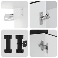 14-delige Keukenkastenset Lucca bewerkt hout zwart - thumbnail