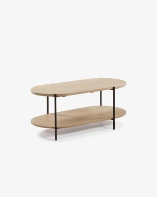 Kave Home Salontafel Palmia Mangohout, 55 x 110cm - Naturel - Ovaal Kave Home Salontafel Palmia Mangohout, 55 x 110cm - Naturel - Ovaal