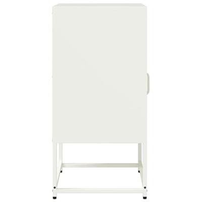 Nachtkastje 36x39x78 cm koudgewalst staal wit