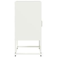 Nachtkastje 36x39x78 cm koudgewalst staal wit - thumbnail